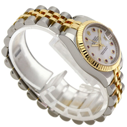 ROLEX Datejust 10P Ruby Watches 179173NGR Stainless Steel/SSxK18YG Ladies
