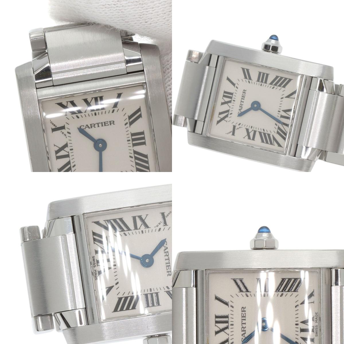 CARTIER Tank francaise SM Watches W51008Q3 Stainless Steel/Stainless Steel Ladies