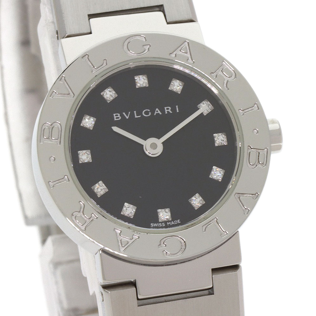 BVLGARI BVLGARI BVLGARI 12P Diamond Watches BB23SS/12 Stainless Steel/Stainless Steel Ladies