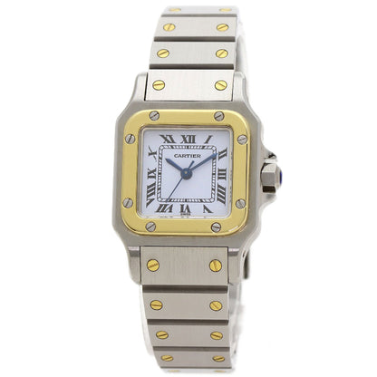 CARTIER Santos SM Carre Watches 82036288 Stainless Steel/SSxK18YG Ladies