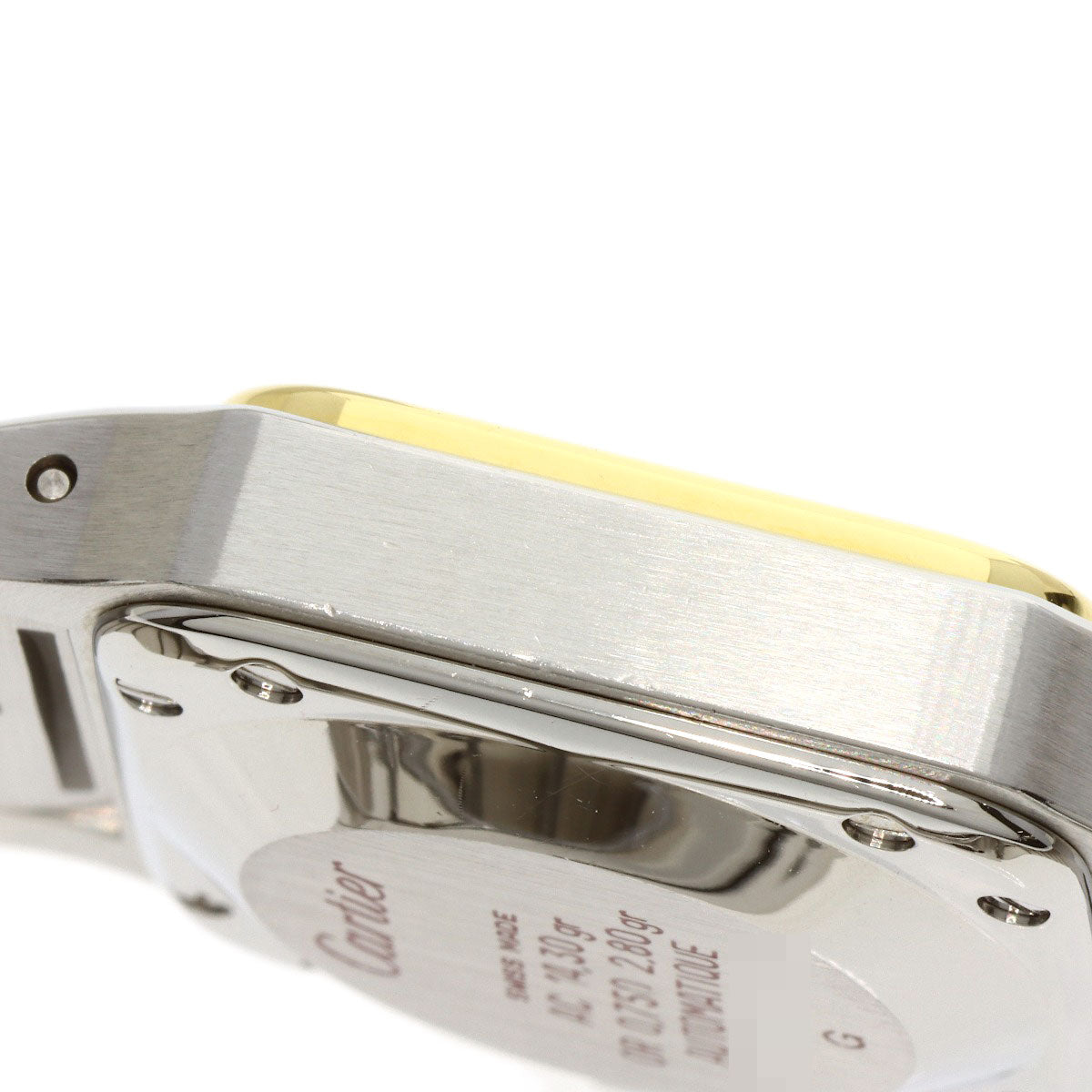 CARTIER Santos SM Carre Watches 82036288 Stainless Steel/SSxK18YG Ladies