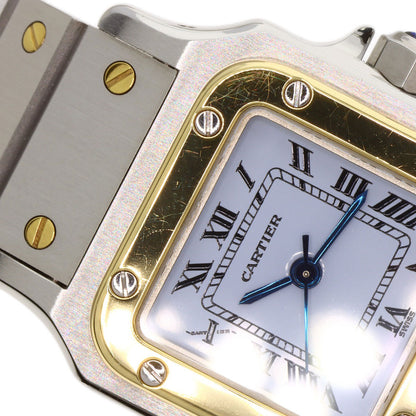 CARTIER Santos SM Carre Watches 82036288 Stainless Steel/SSxK18YG Ladies