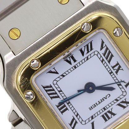 CARTIER Santos SM Carre Watches 82036288 Stainless Steel/SSxK18YG Ladies