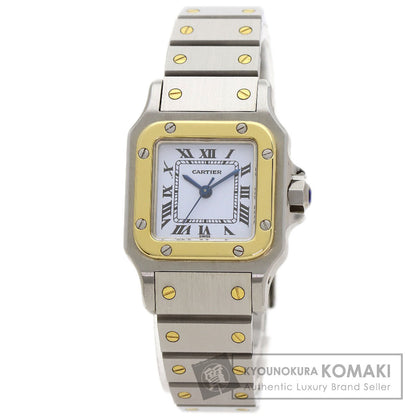 CARTIER Santos SM Carre Watches 82036288 Stainless Steel/SSxK18YG Ladies