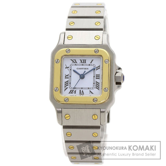 CARTIER Santos SM Carre Watches 82036288 Stainless Steel/SSxK18YG Ladies