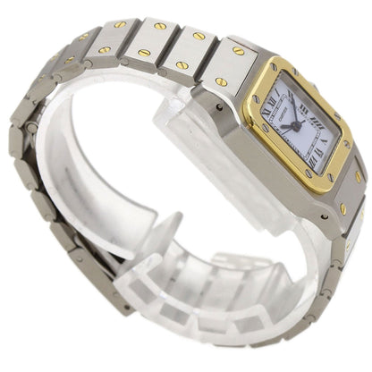 CARTIER Santos SM Carre Watches 82036288 Stainless Steel/SSxK18YG Ladies