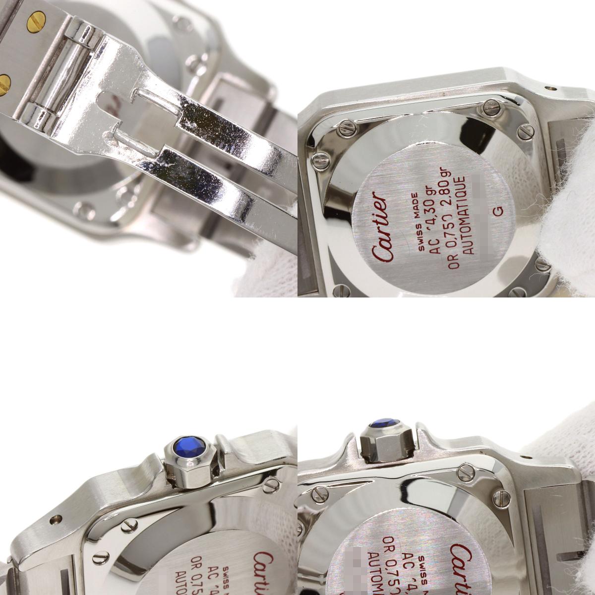 CARTIER Santos SM Carre Watches 82036288 Stainless Steel/SSxK18YG Ladies