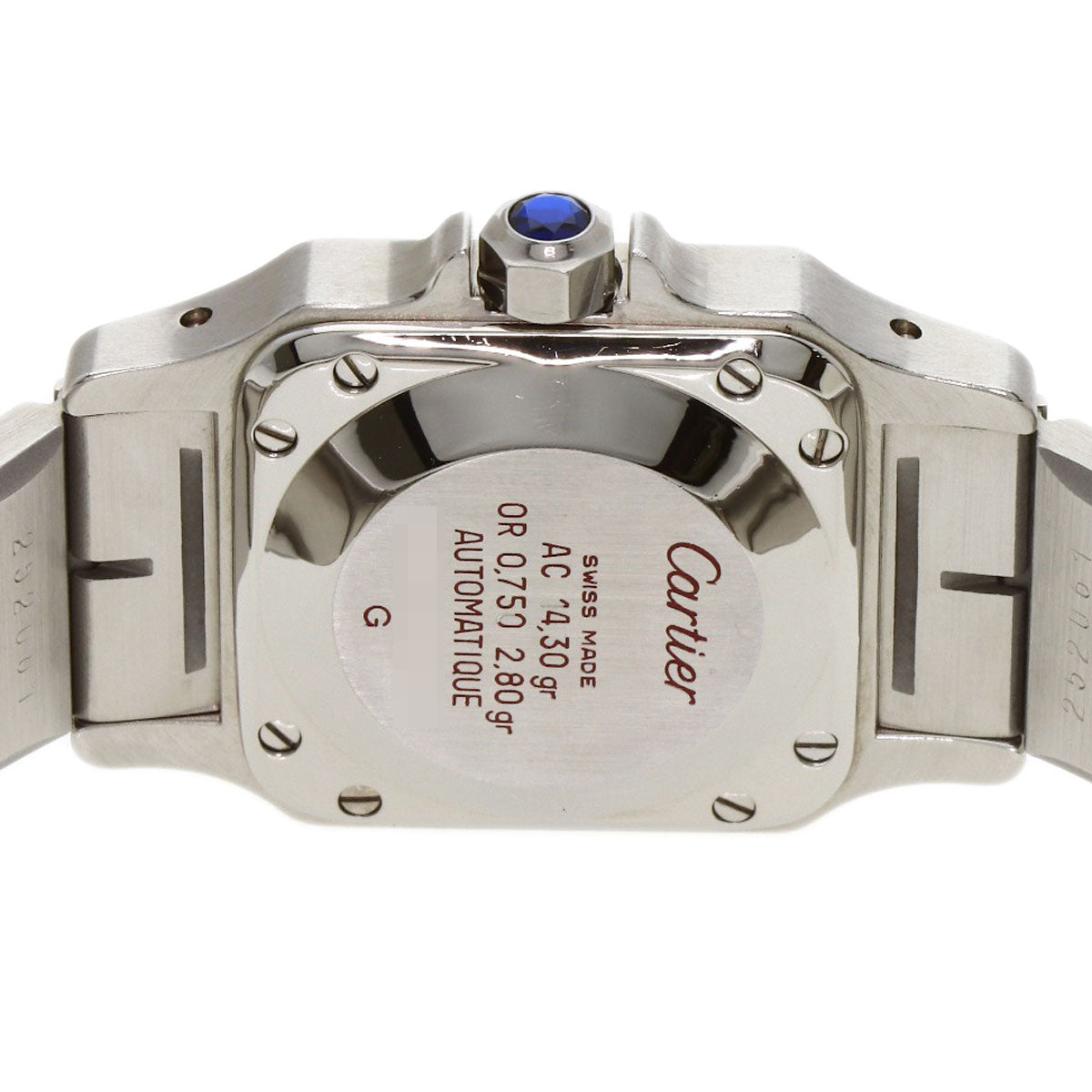 CARTIER Santos SM Carre Watches 82036288 Stainless Steel/SSxK18YG Ladies