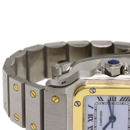 CARTIER Santos SM Carre Watches 82036288 Stainless Steel/SSxK18YG Ladies