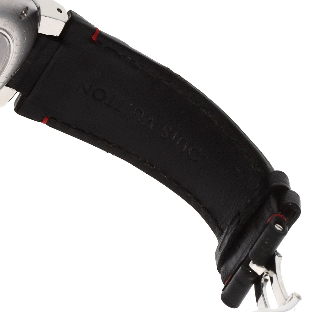 LOUIS VUITTON Tambour Chronograph GMT Evolution Watches Q1052 Stainless Steel/Leather mens