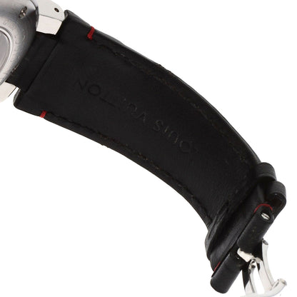 LOUIS VUITTON Tambour Chronograph GMT Evolution Watches Q1052 Stainless Steel/Leather mens