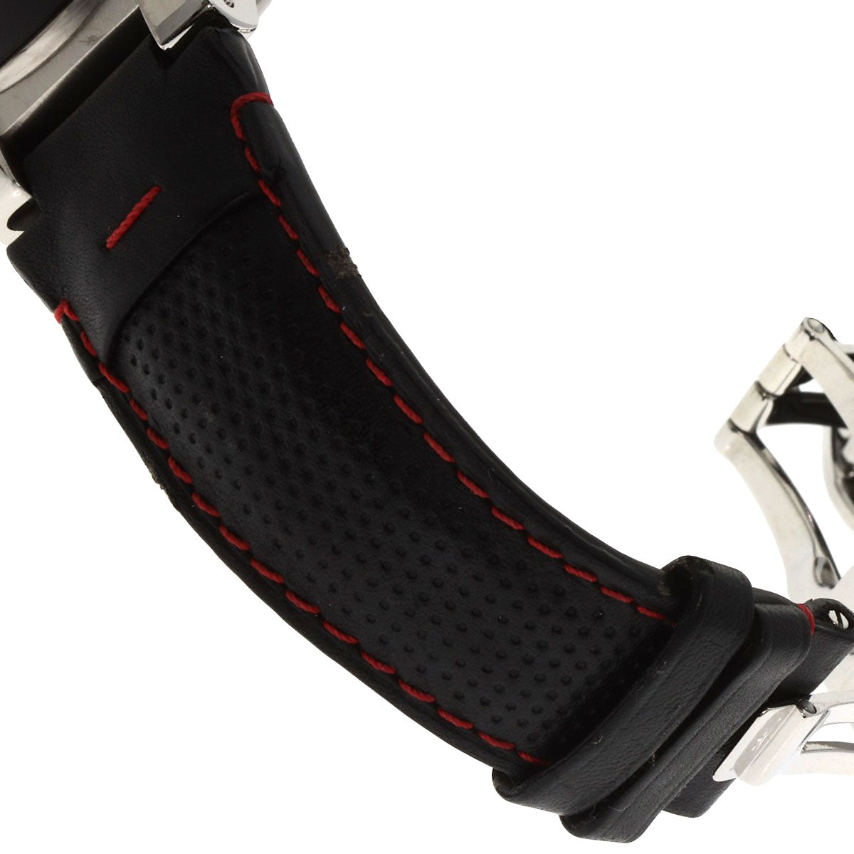 LOUIS VUITTON Tambour Chronograph GMT Evolution Watches Q1052 Stainless Steel/Leather mens