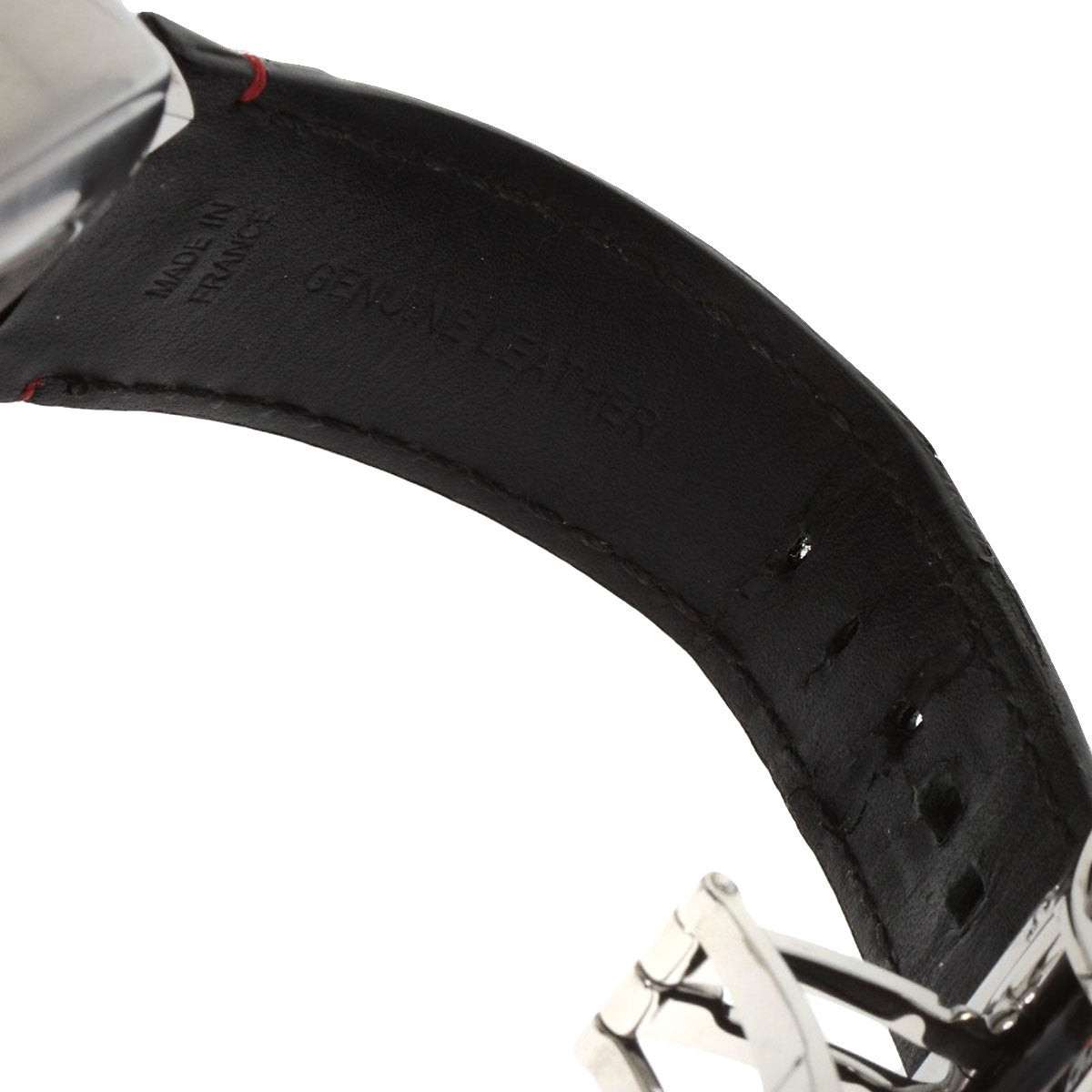 LOUIS VUITTON Tambour Chronograph GMT Evolution Watches Q1052 Stainless Steel/Leather mens