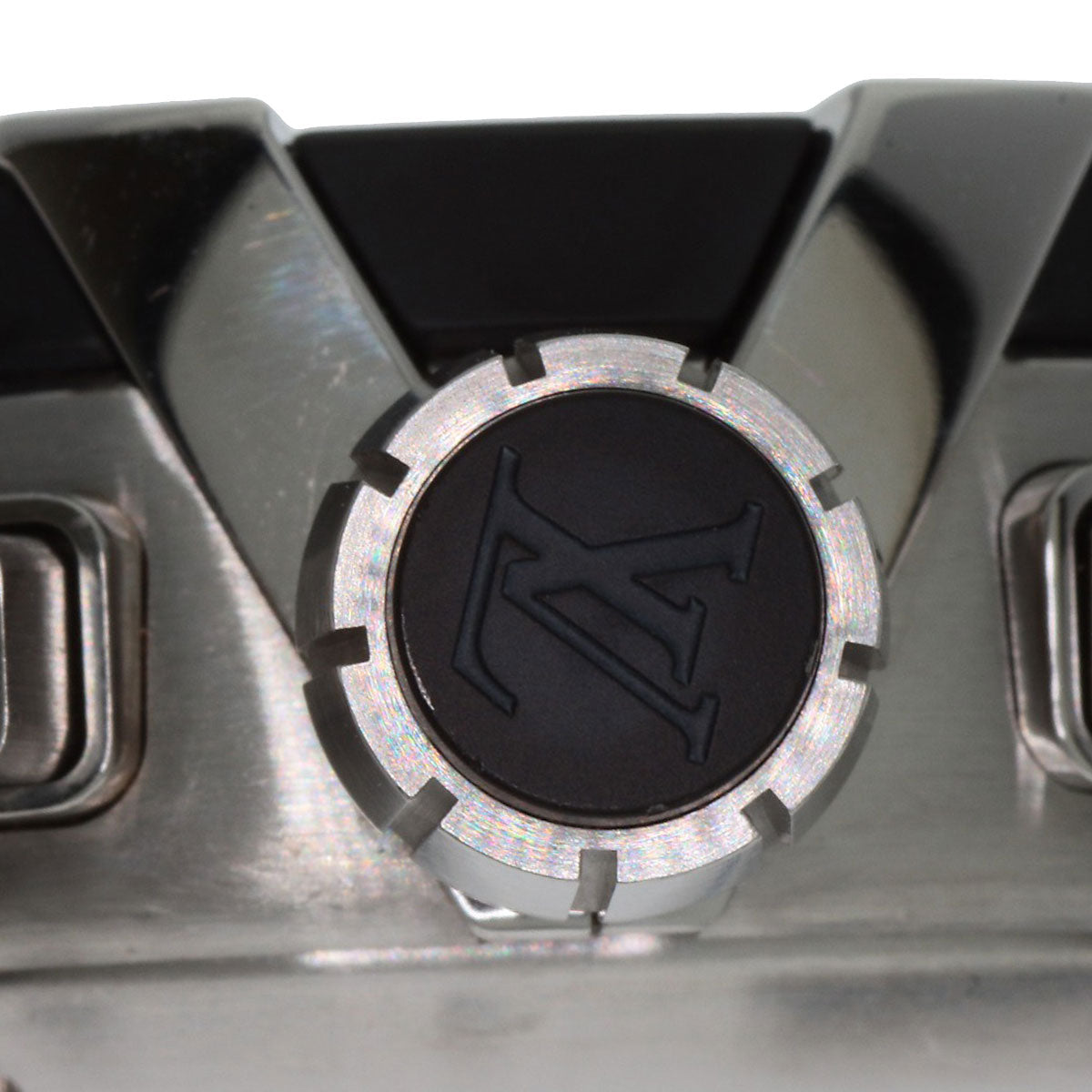 LOUIS VUITTON Tambour Chronograph GMT Evolution Watches Q1052 Stainless Steel/Leather mens