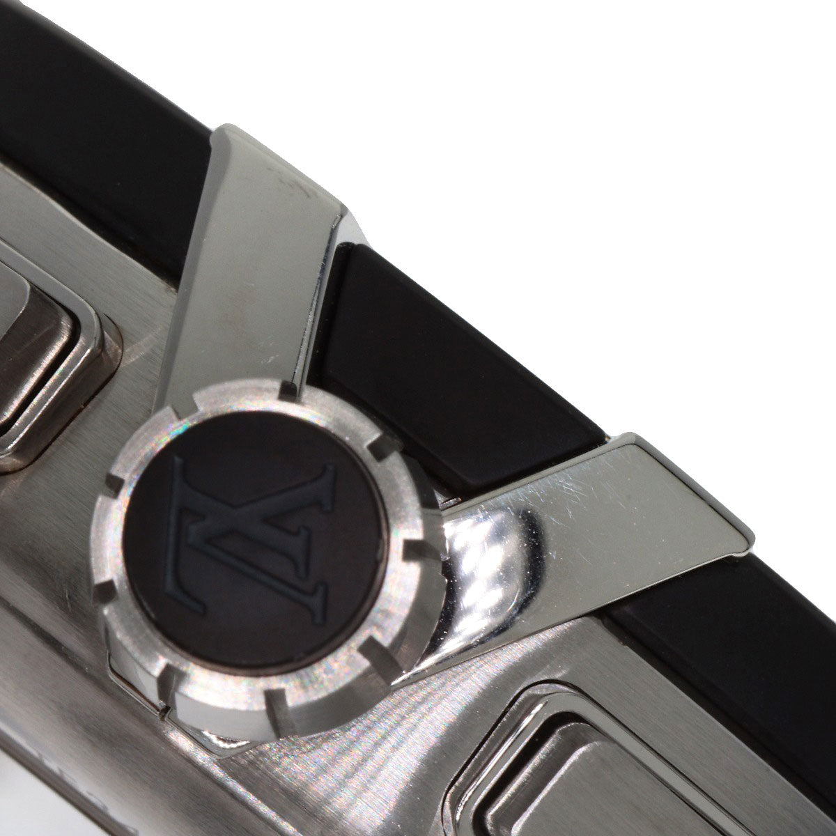 LOUIS VUITTON Tambour Chronograph GMT Evolution Watches Q1052 Stainless Steel/Leather mens