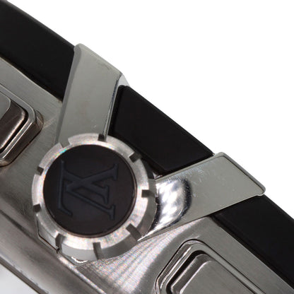 LOUIS VUITTON Tambour Chronograph GMT Evolution Watches Q1052 Stainless Steel/Leather mens