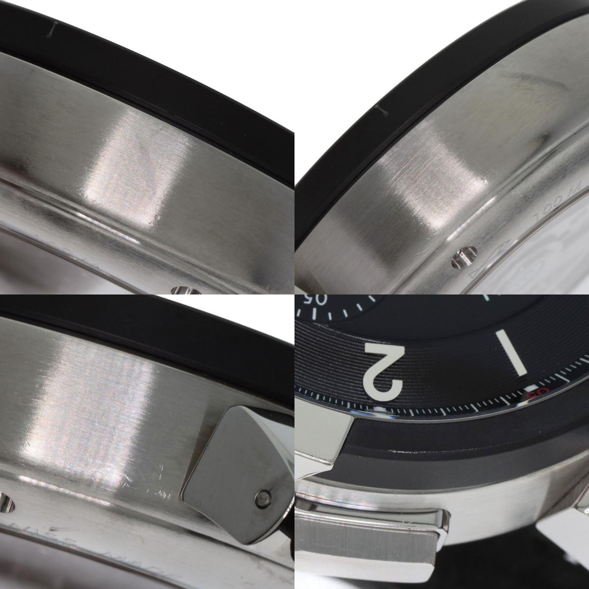 LOUIS VUITTON Tambour Chronograph GMT Evolution Watches Q1052 Stainless Steel/Leather mens