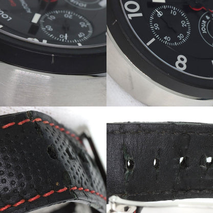 LOUIS VUITTON Tambour Chronograph GMT Evolution Watches Q1052 Stainless Steel/Leather mens