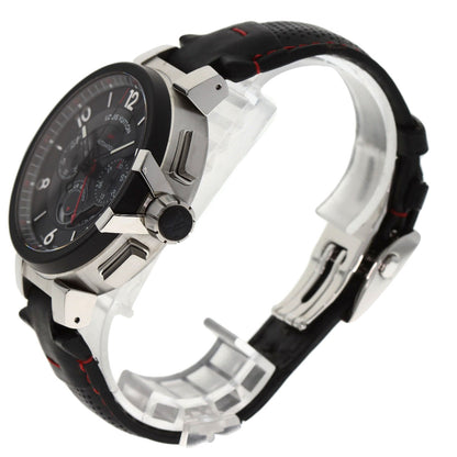 LOUIS VUITTON Tambour Chronograph GMT Evolution Watches Q1052 Stainless Steel/Leather mens