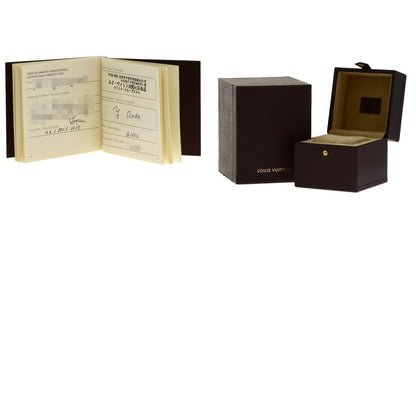 LOUIS VUITTON Tambour Chronograph GMT Evolution Watches Q1052 Stainless Steel/Leather mens