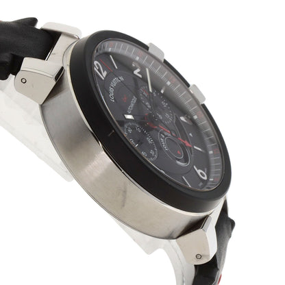 LOUIS VUITTON Tambour Chronograph GMT Evolution Watches Q1052 Stainless Steel/Leather mens