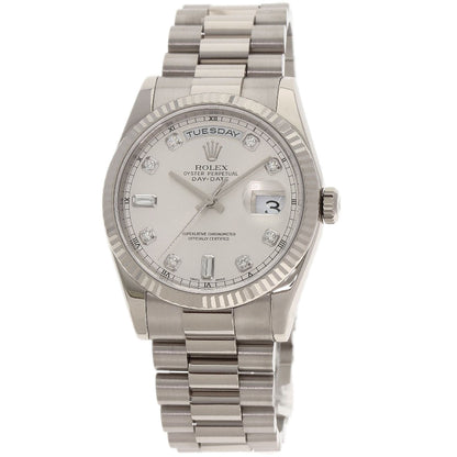 ROLEX Day Date 10P Diamond Watches 118239A K18 White Gold/K18 White Gold mens