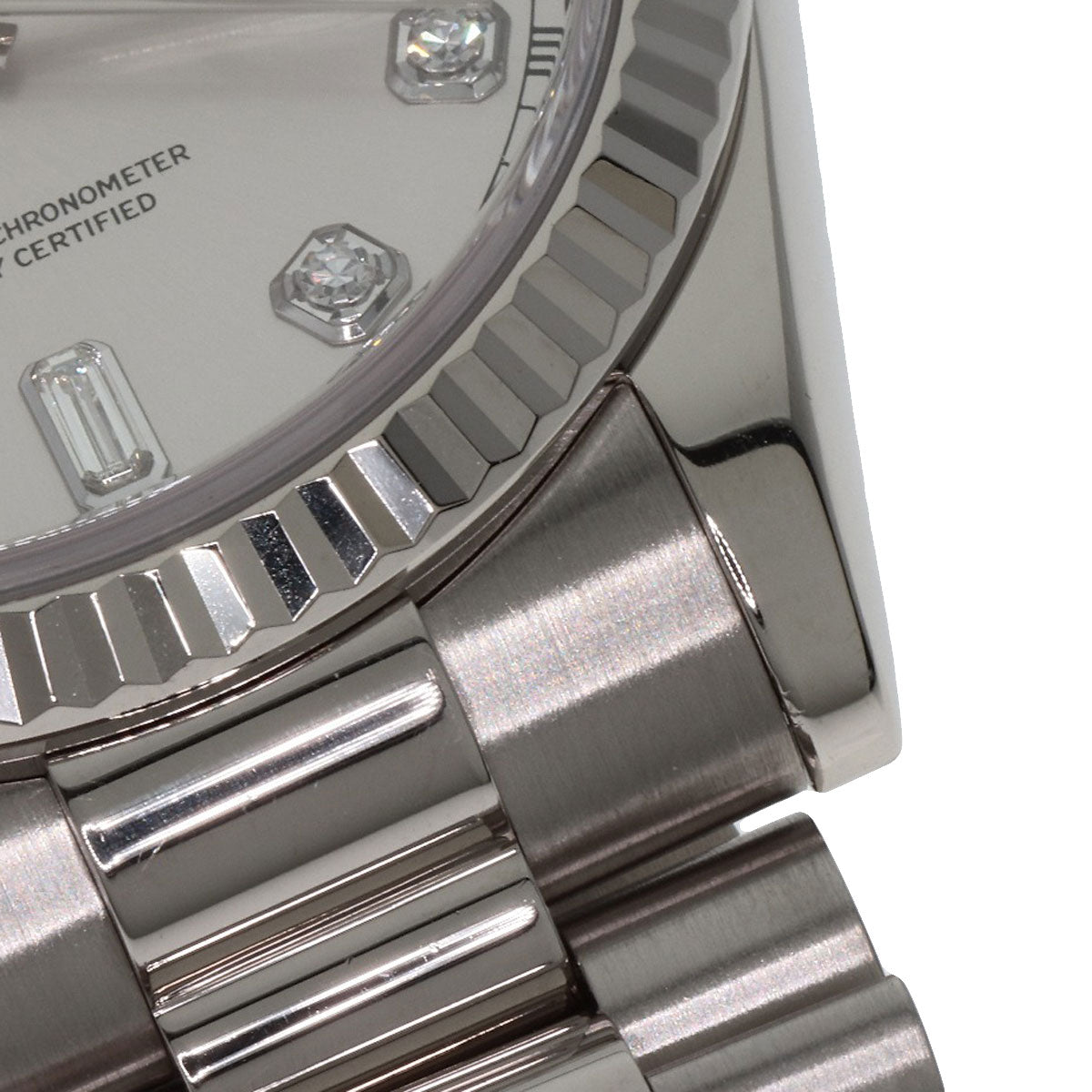 ROLEX Day Date 10P Diamond Watches 118239A K18 White Gold/K18 White Gold mens