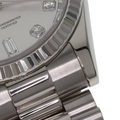 ROLEX Day Date 10P Diamond Watches 118239A K18 White Gold/K18 White Gold mens