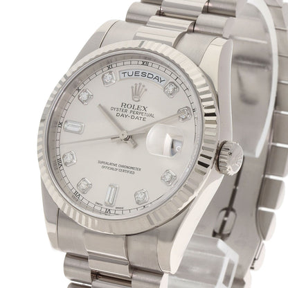 ROLEX Day Date 10P Diamond Watches 118239A K18 White Gold/K18 White Gold mens
