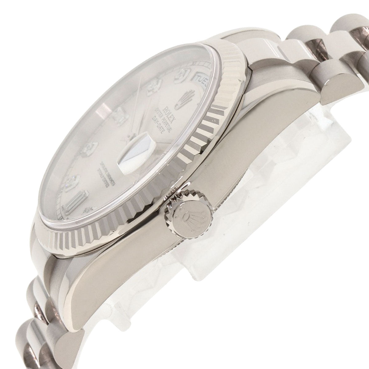 ROLEX Day Date 10P Diamond Watches 118239A K18 White Gold/K18 White Gold mens