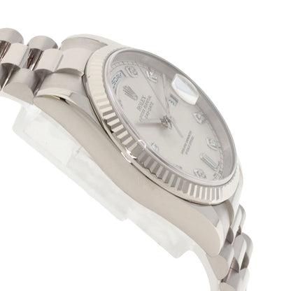 ROLEX Day Date 10P Diamond Watches 118239A K18 White Gold/K18 White Gold mens