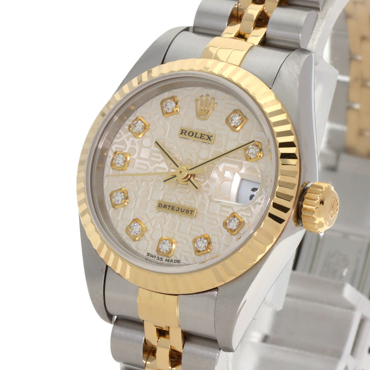 ROLEX DATEJUST 10P Diamond Watches 79173G Stainless Steel/SSxK18YG Ladies