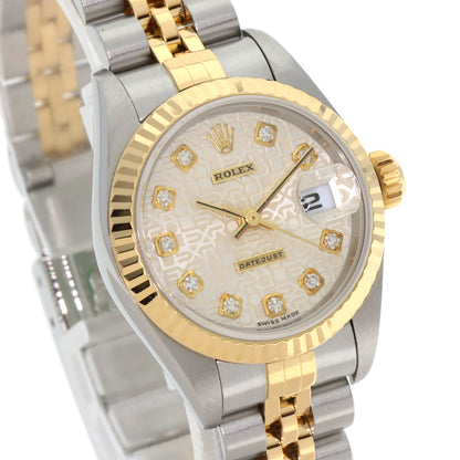 ROLEX DATEJUST 10P Diamond Watches 79173G Stainless Steel/SSxK18YG Ladies