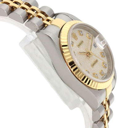 ROLEX DATEJUST 10P Diamond Watches 79173G Stainless Steel/SSxK18YG Ladies