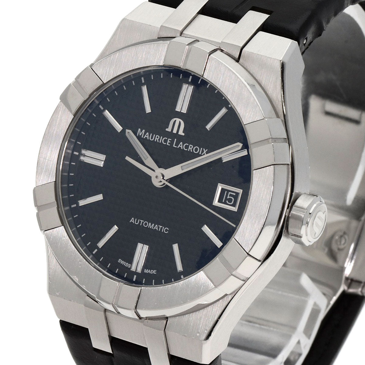 MAURICE LACROIX Icon 1.5" Watches AI6007 Stainless Steel/Leather mens