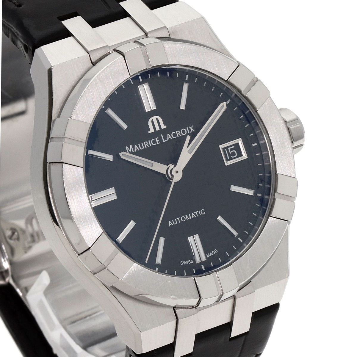 MAURICE LACROIX Icon 1.5" Watches AI6007 Stainless Steel/Leather mens