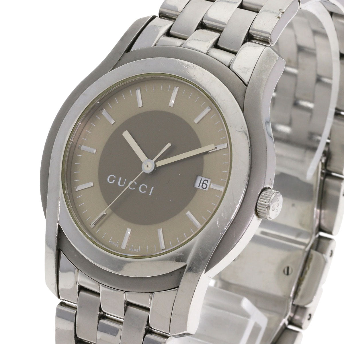 GUCCI Round face Watches 5500XL Stainless Steel/Stainless Steel mens
