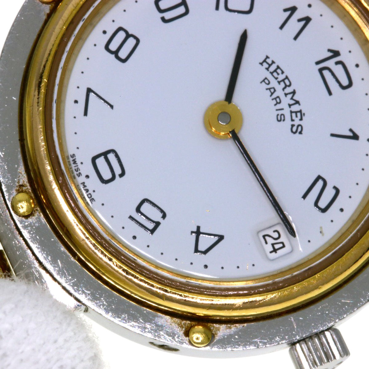 HERMES clipper old buckle Watches Stainless Steel/SSxGP Ladies