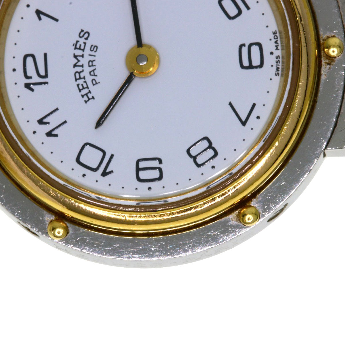 HERMES clipper old buckle Watches Stainless Steel/SSxGP Ladies