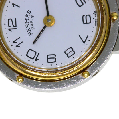 HERMES clipper old buckle Watches Stainless Steel/SSxGP Ladies