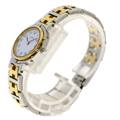 HERMES clipper old buckle Watches Stainless Steel/SSxGP Ladies