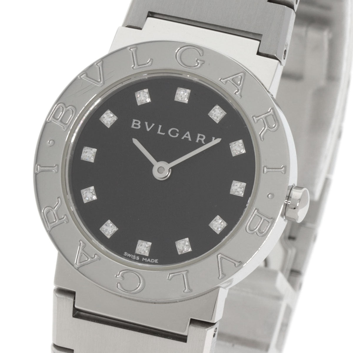 BVLGARI BVLGARI BVLGARI 12P Diamond Watches BB26SS/12 Stainless Steel/Stainless Steel Ladies