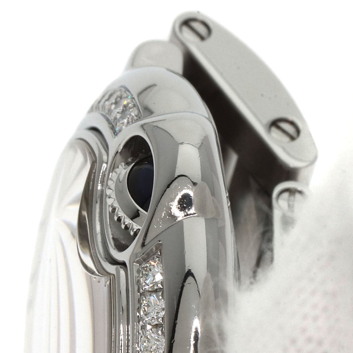 CARTIER Ballon Blue Bezel Diamond Watches W4BB0015 Stainless Steel/Stainless Steel Ladies