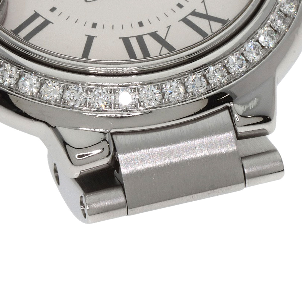 CARTIER Ballon Blue Bezel Diamond Watches W4BB0015 Stainless Steel/Stainless Steel Ladies