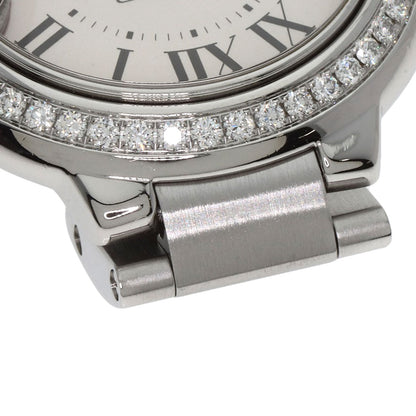 CARTIER Ballon Blue Bezel Diamond Watches W4BB0015 Stainless Steel/Stainless Steel Ladies