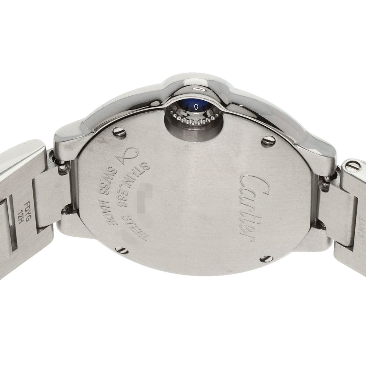CARTIER Ballon Blue Bezel Diamond Watches W4BB0015 Stainless Steel/Stainless Steel Ladies