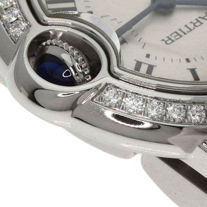 CARTIER Ballon Blue Bezel Diamond Watches W4BB0015 Stainless Steel/Stainless Steel Ladies