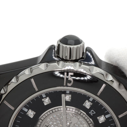 CHANEL J12 1.3" Center Diamond Watches H2122 Ceramic/Ceramic Ladies