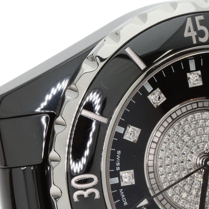 CHANEL J12 1.3" Center Diamond Watches H2122 Ceramic/Ceramic Ladies