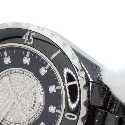 CHANEL J12 1.3" Center Diamond Watches H2122 Ceramic/Ceramic Ladies